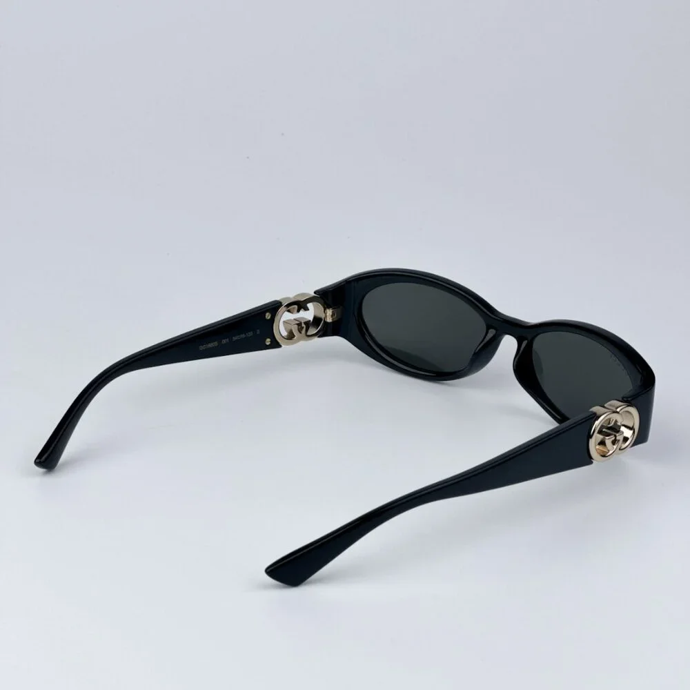 Gucci Men Black Grey Oval BRAND NEW Sunglasses GG1660S 001